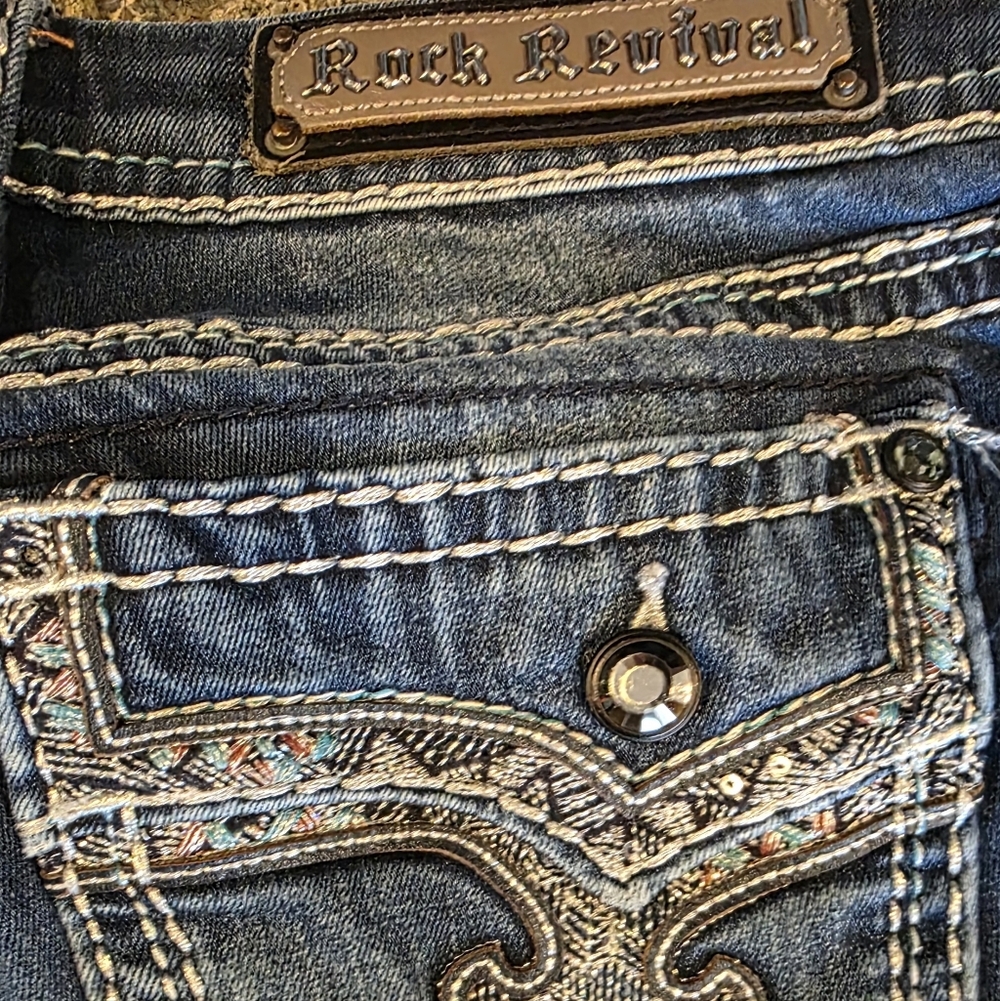 Embroidered Blue Jeans
